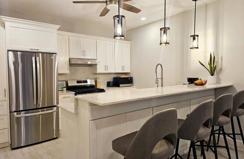 Dickenson Bay Apartment | Enjoy a stylish experience at this centrally-located place.