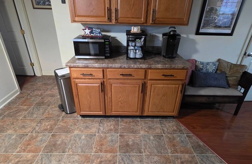 Williamsport Cottage | Enjoy Fall on our big porch! Check out discounts, bike storage and amenities!
