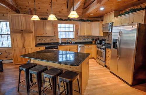 St Germain Cabin | Exceptional log home on 9+ acres with frontage on Big St. Germain Lake