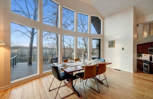 Shepherdstown House | Exclusive Wooded Chalet w Magnificent River Views