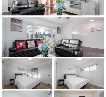 Southeast Calgary Villa | Executive family House New Air conditioner 19 minutes YYC 5 minutes Chinook Mall Walk to C Train Free Banff Park Pass 4 Bed rooms 4Queen Bed plus kids play Room