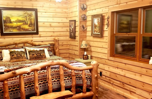 Elcho Cabin | Executive Log Home on Beautiful Lower Post Lake All Seasons