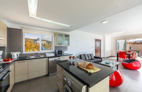 Kissonerga Villa | Executive Waterfront Villa with large pool, Spectacular Sunsets and Sea Views