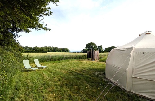 Saint-Palais RV Rental | Experience an unusual adventure in our Jungle Tent with vintage military truck