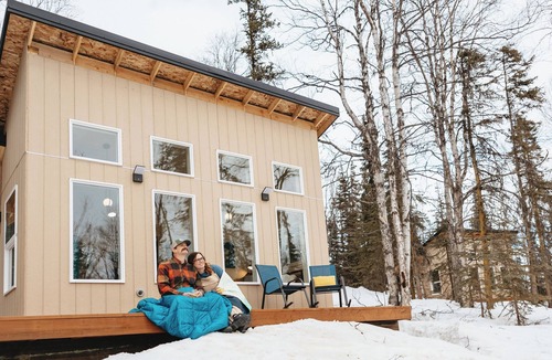 Chugiak Ski Chalet | Experience serenity in a deluxe tiny house amid the Eklutna Valley's beauty.