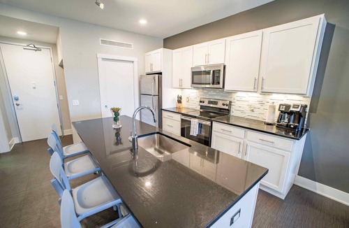 Heartside Apartment | Explore Grand Rapids from a Chic Condo w/Balcony
