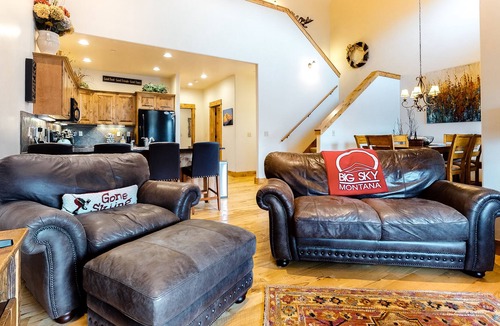 Big Sky Condo | Family-friendly condo w/ a rec room & private hot tub - walk to slopes