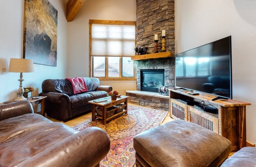 Big Sky Condo | Family-friendly condo w/ a rec room & private hot tub - walk to slopes