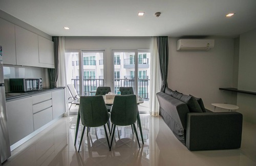 Kram Condo | Family-sized condo with well equiped kitchen, AC, Balcony and near by the beach