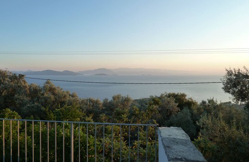 Kalamos House | Fantastic natural stone house with 180° sea view, pool and beautiful garden