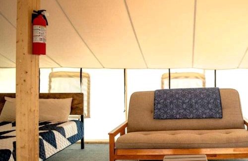 Logan Other | Fantastic Secluded Tented Cabin with Fire Pit in Logan, Ohio