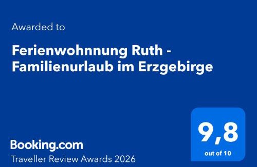 Langenweißbach Apartment | Ferienwohnnung Ruth - Familienurlaub im Erzgebirge