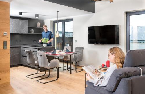 Feilitzsch Apartment | Ferienwohnung im Chaletstil Bergloft 115 qm Wellness Fitness Sauna Bergrödelhof