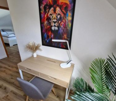 Verden Apartment | FeWo AllerGrün, Balkon mit Blick in die Natur