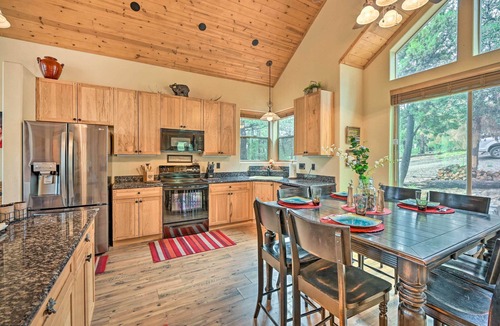Groom Creek Cabin | Fire Pit, Deck & Grill: Serene Prescott Cabin!