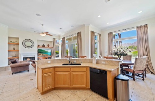La Quinta Villa | Firepit, West Facing Golf Course Heated Pool Home!
