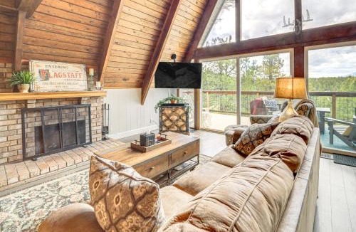 Kachina Village House | Flagstaff A-Frame Cabin w/Deck & Lovely Views!