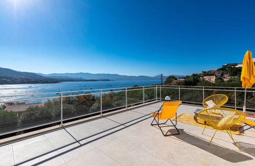 Vico Apartment | Flat by the seaside, large view on the Sagone bay, beach 6 minutes walking