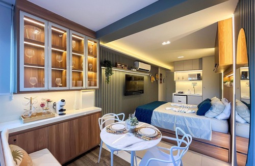 Centro Apartment | Flat com piscina privativa a beira mar