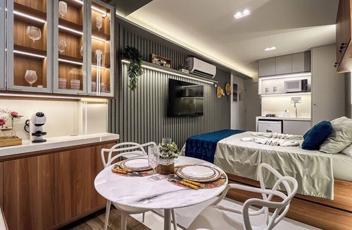 Centro Apartment | Flat com piscina privativa a beira mar