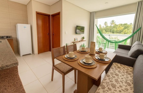 Barra Grande Apartment | Flats Mar'Bella com Varanda para Relaxar e Praia para Curtir, Garagem Privado e ArCond