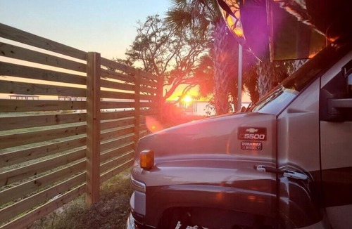 Florida Panhandle RV Rental | Florida Waterfront RV site w/Endless Sunsets on eastern shore of Escambia Bay.