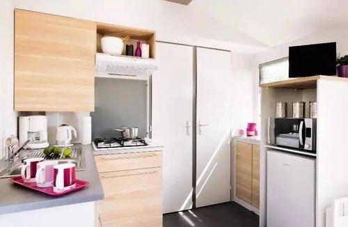 Mantaille House | Flower Camping La Chataigneraie * - Mobil home Comfort 23/27m2 - 2 bedrooms - covered terrace + TV 4 persons