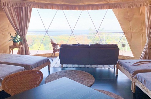 Futo Cabin | For 2 people 7m dome tent C overlooking Sagami B/Ito Shizuoka