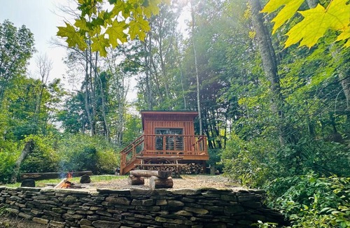 Town of Fulton Cabin | Forest Tiny Cabin & Majestic Waterfall