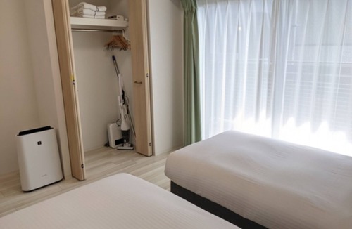Naniwa Hotel | Fourth room 4 single beds Standard plan Namba/Osaka Ōsaka