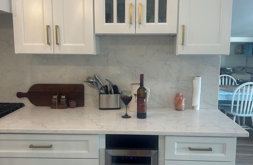 Mystic Island House | Fully upgraded gourmet kitchen waterfront backyard oasis lanai & gazebo