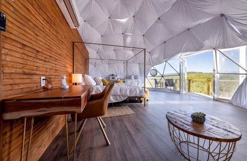 Marble Falls Cabin | Fully-Equipped Luxury Dome Rental for 4 in Burnet, Texas