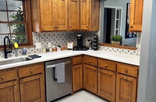 Wichita House | Fun Private Backyard Resort: Pool, Pickle - Sport Court, Hot Tub, & King Beds