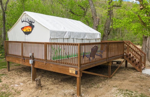 Stanton RV Rental | Furnished Glamping Tent/King Bed/Access to the Red River - Elusive Elk - #1