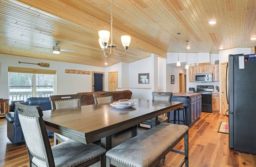 Park Falls Cabin | Game Room & Dock: Lakefront Park Falls Getaway
