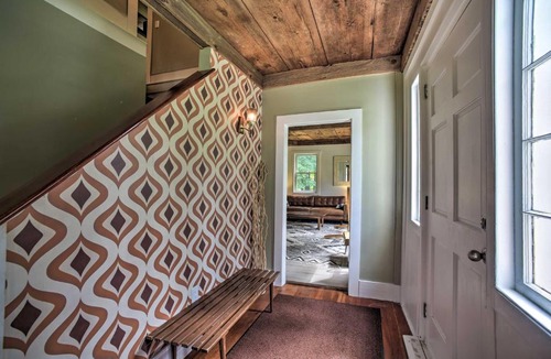 Meredith House | Game Room & Fire Pit: Peaceful Catskills Farmhouse