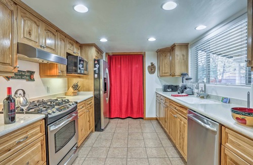 Pinetop-Lakeside House | Game Room, Yard, Deck & Fireplace: Lakeside Home