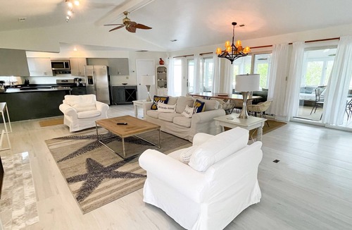 Ocracoke House | Gemini: Canalfront, pool, main house and guest cottage, private dock.