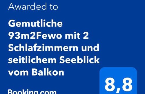 Scheid House | Gemutliche 93m2Fewo mit 2 Schlafzimmern und seitlichem Seeblick vom Balkon