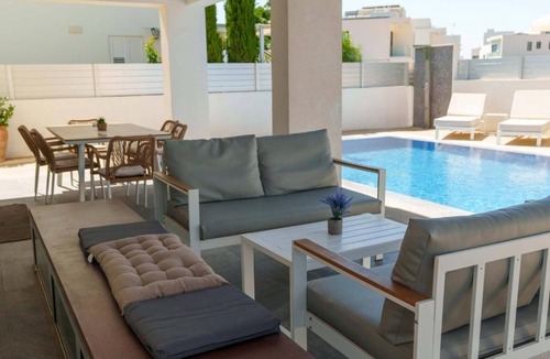 Cape Greko Villa | Geo Panoramic Villa Konnos - Pool, Game Room, Gym