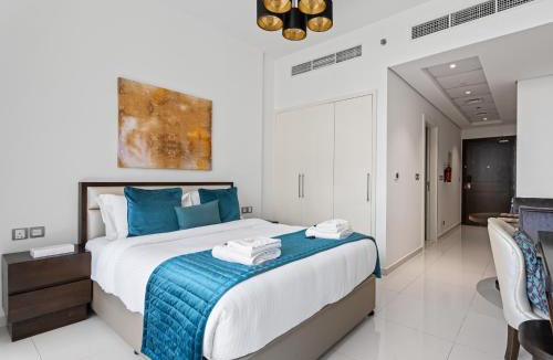 Jumeirah Village Apartment | Glamorous Luxe Studio in Ghalia-JVC-12