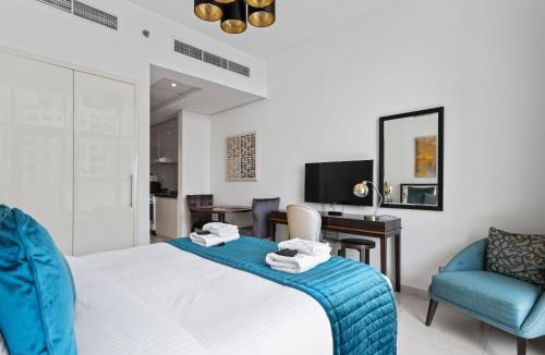 Jumeirah Village Apartment | Glamorous Luxe Studio in Ghalia-JVC-12