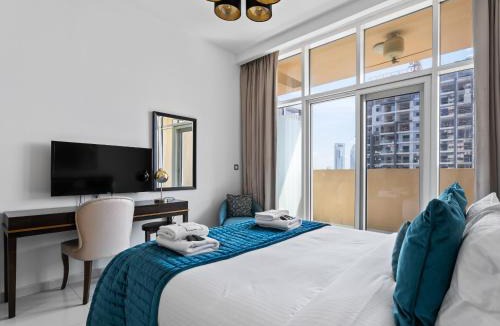 Jumeirah Village Apartment | Glamorous Luxe Studio in Ghalia-JVC-12