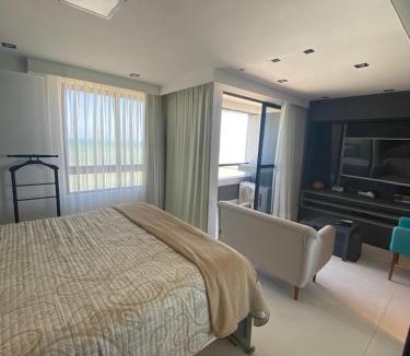 Areia Preta Hotel | Golden Tower - Flat a Beira Mar