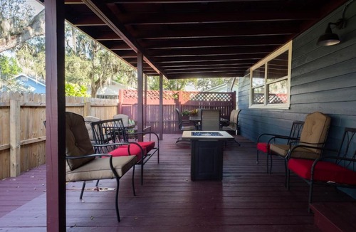 Tampa Heights Apartment | Good Tides-B, studio, Fire pit, BBQ
