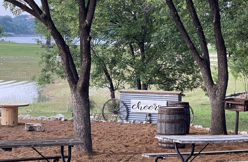 Pedernales Bend House | Gorgeous Farmhouse looking at Pedernales River