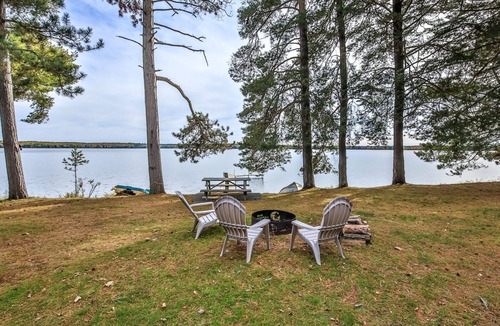St Germain House | Gorgeous lakefront cabin, wrap-around enclosed porch, dock!