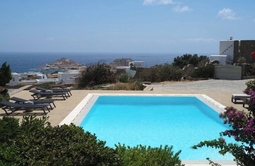 Kalafatis House | Gorgeous panoramic views of Kalafati Bay/private pool overlooking Aegean sea