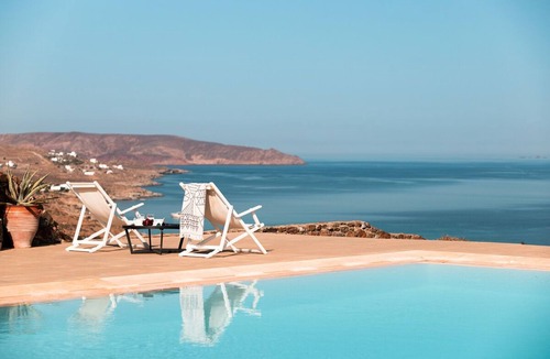 Kalafatis House | Gorgeous panoramic views of Kalafati Bay/private pool overlooking Aegean sea