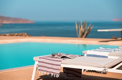 Kalafatis House | Gorgeous panoramic views of Kalafati Bay/private pool overlooking Aegean sea